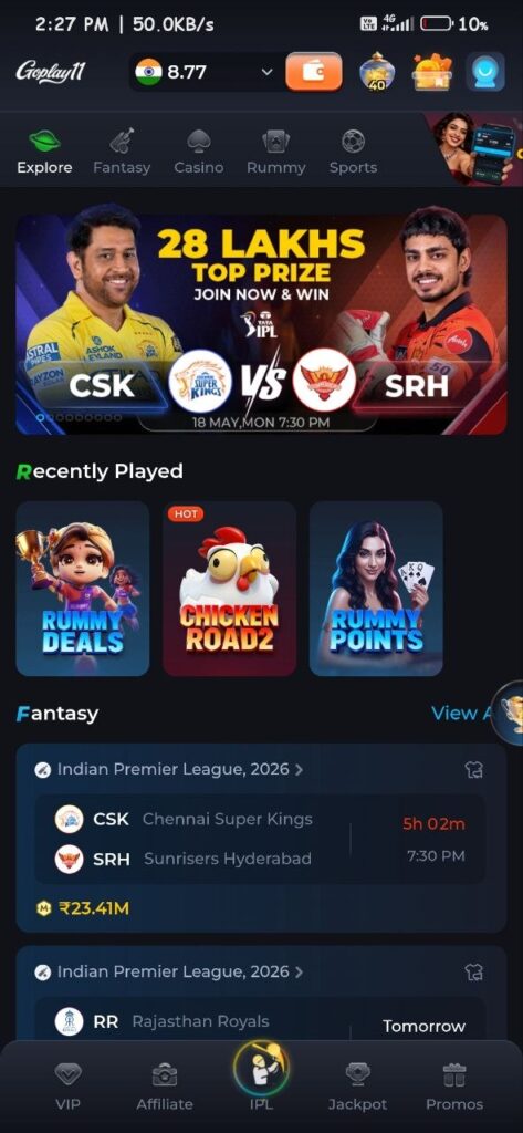 Download GoPlay11 APK for fantasy cricket leagues and online gaming